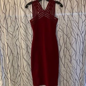 Cranberry Red Midi Dress.